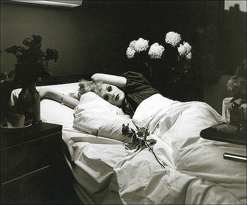 Candy Darling on bed